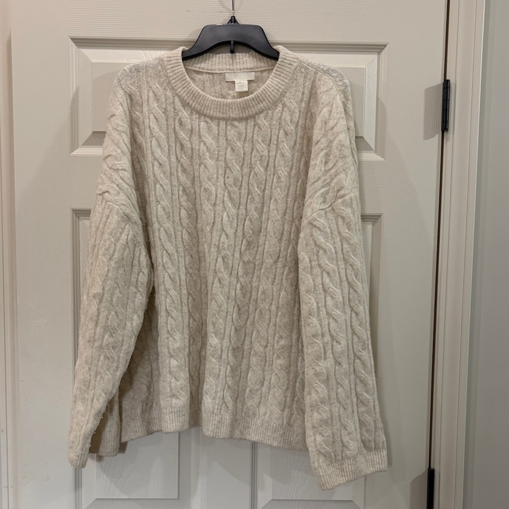 H&M Cream Cable Knit Sweater